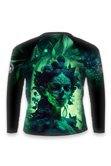 Rashguard Santa Muerte Green KIDS Long